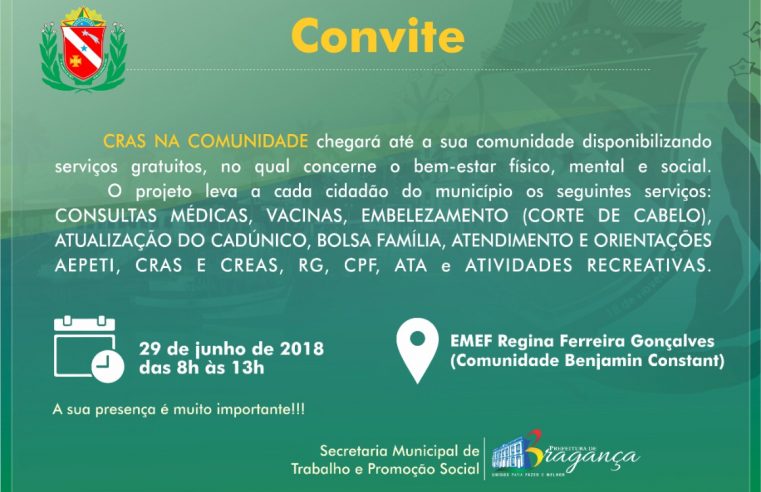 CRAS NA COMUNIDADE 29 DE JUNHO