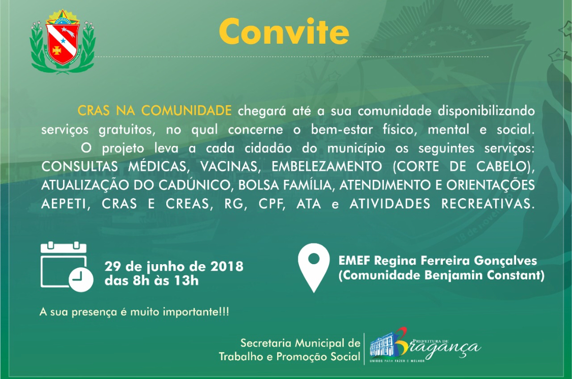 CRAS NA COMUNIDADE 29 DE JUNHO