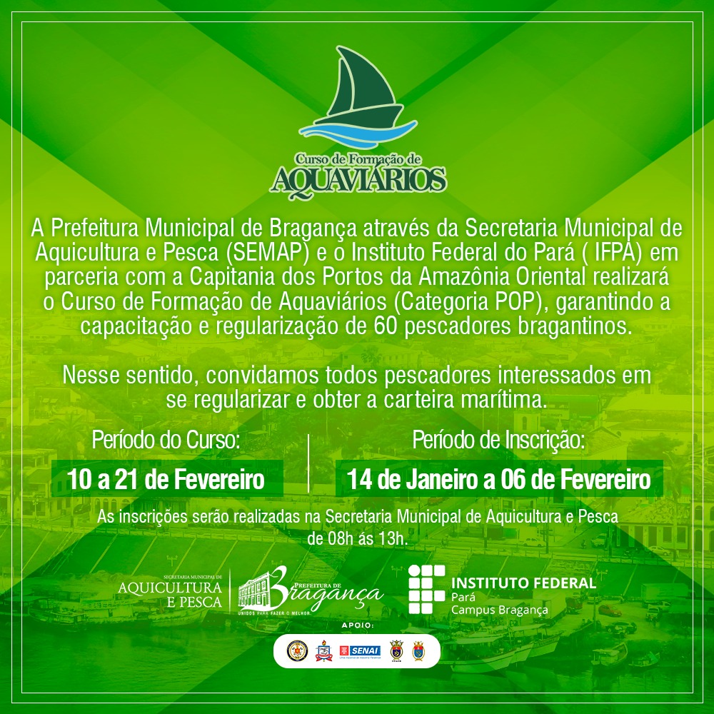 iNSCRIÇÃO Curso Formação de Aquaviário