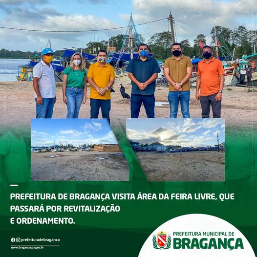 Prefeitura de Bragança visita área da feira livre, que passará por revitalização e ordenamento.