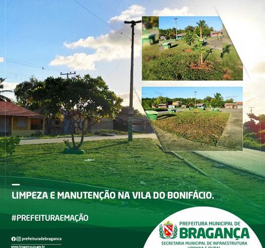 Limpeza e manutenção na Vila do Bonifácio.