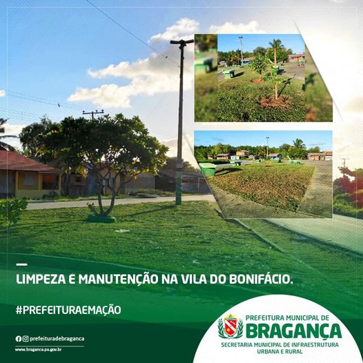 Limpeza e manutenção na Vila do Bonifácio.