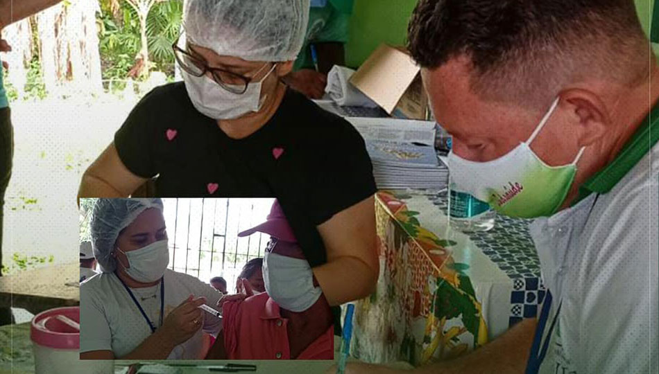 Vacinação na comunidade do Lago e Bom Jardim.