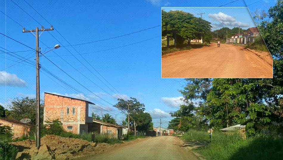 Serviços de alinhamento e terraplanagem na estrada do Ferreira.
