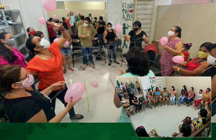 Atividades com mães dos usuários do Centro Especializado em Reabilitação.