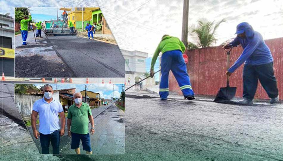 Recapeamento de pavimentação asfáltica na Av. Cônego Clementino.