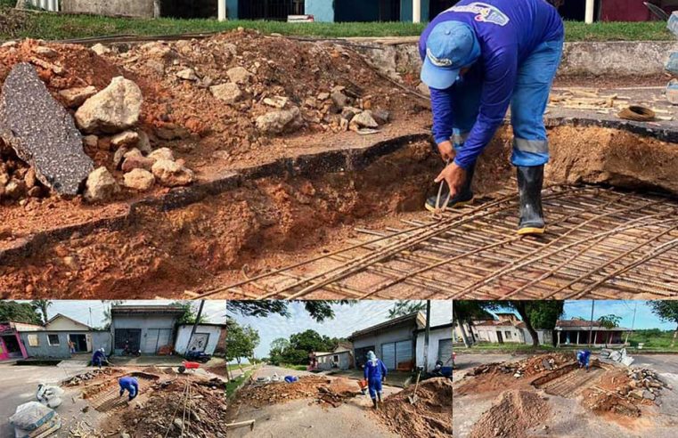 Recuperação de galeria, na Avenida Santos Dumont.
