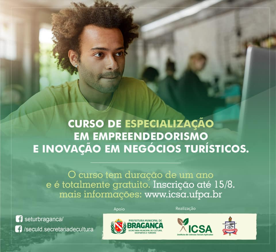 Especialização em Empreendedorismo e Inovação em Negócios Turísticos.