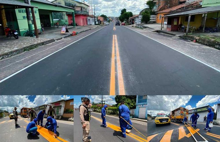 Sinalização na avenida Cônego Clementino.