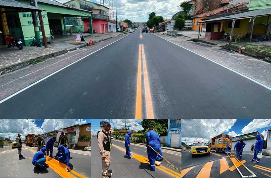 Sinalização na avenida Cônego Clementino.