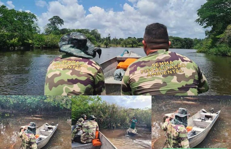 Fiscalização hidroviária no rio Caeté.