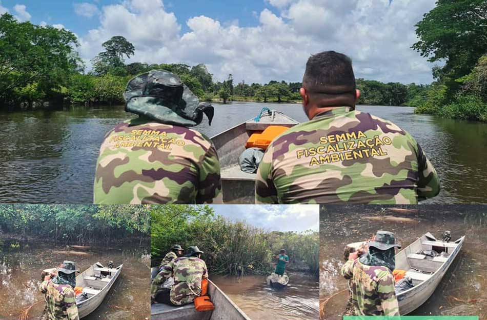 Fiscalização hidroviária no rio Caeté.