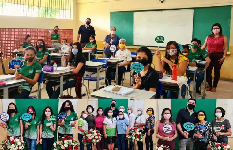Vacinação contra a Covid-19, para adolescentes de 12 a 15 anos, na Escola Rio Caeté.