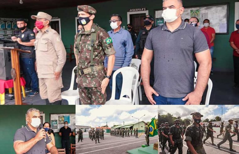 Formatura da turma de atiradores do Tiro de Guerra.