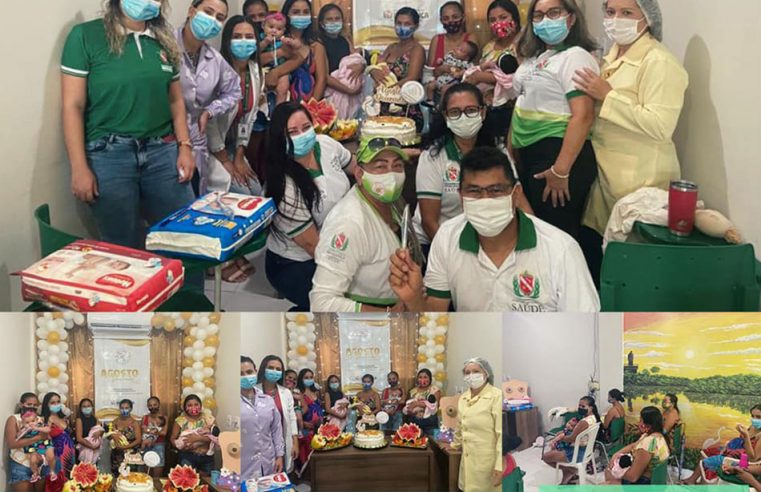 Campanha Agosto Dourado, na Unidade Básica de Saúde da Aldeia.