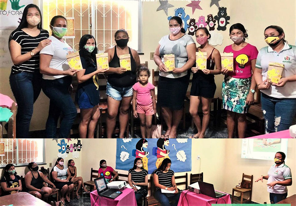 RODA DE CONVERSA COM O GRUPO DE MULHERES.