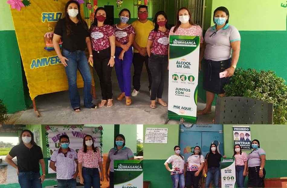 Retorno das atividades escolares presencial em regime escalonado.