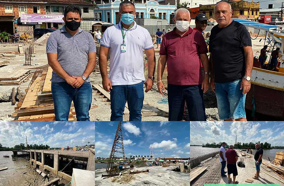 Prefeitura de Bragança faz visita à obra do trapiche municipal.