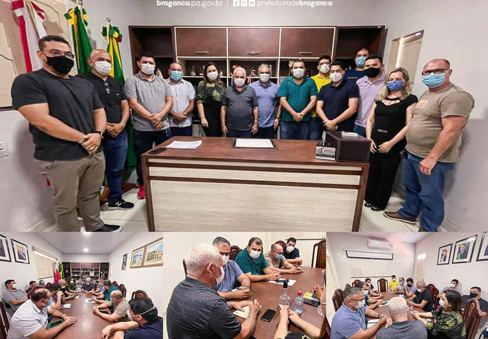Reunião com secretários municipais.