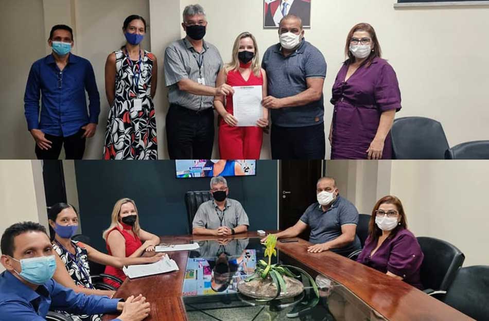 Reunião com o Deputado Federal Hélio Leite e o Vice-Secretário de Estado.