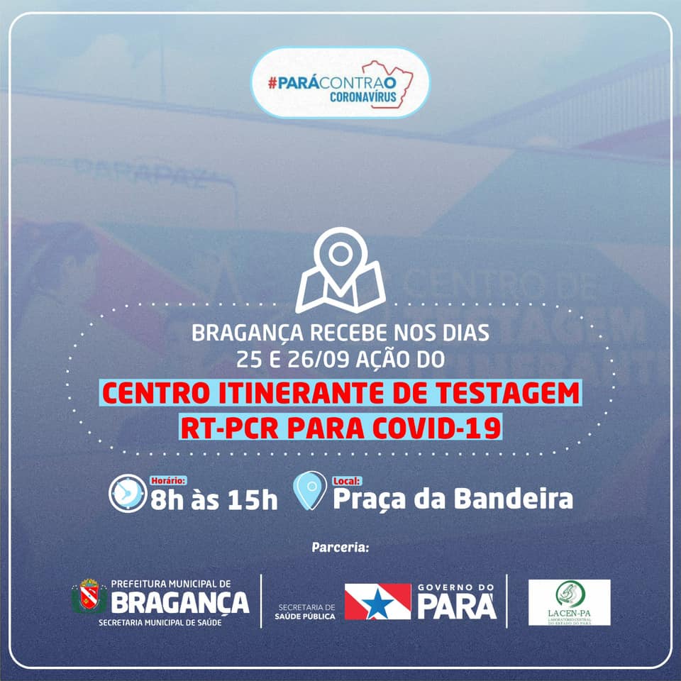 Centro Itinerante de Testagem RT-PCR para Covid-19.