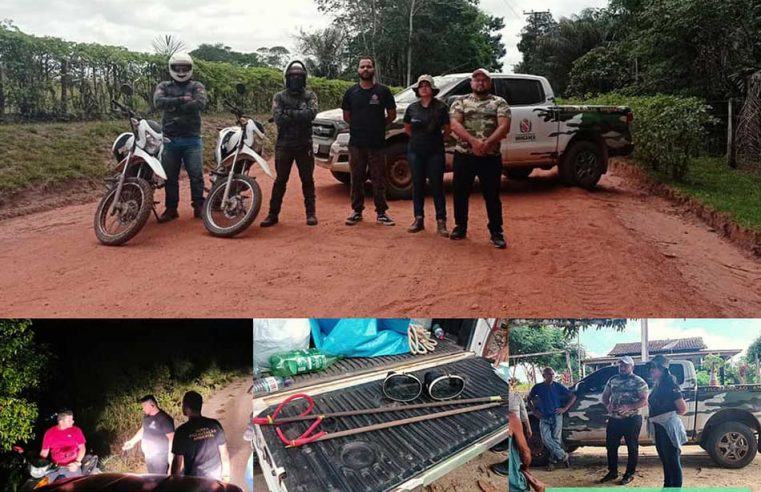 Fiscalização ambiental nas dependências da vila do Almoço.