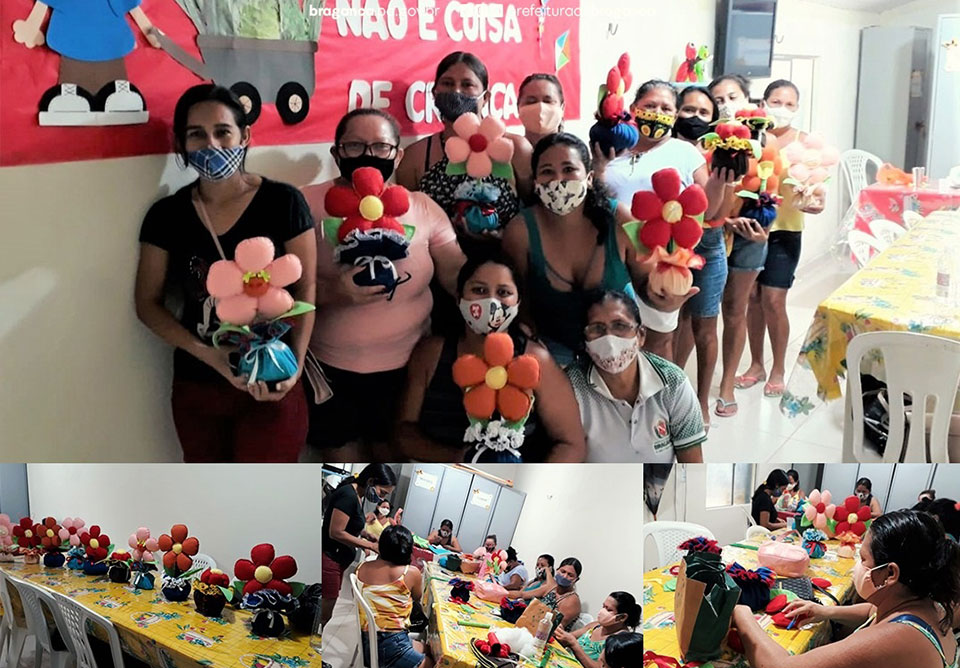 ENCERRAMENTO DA OFICINA DE PESO DE PORTA COM O GRUPO DE MULHERES DO PAIF.