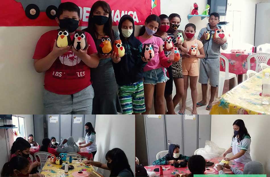 GRUPO DE ADOLESCENTES DO CRAS AJURUTEUA PARTICIPAM DA OFICINA.