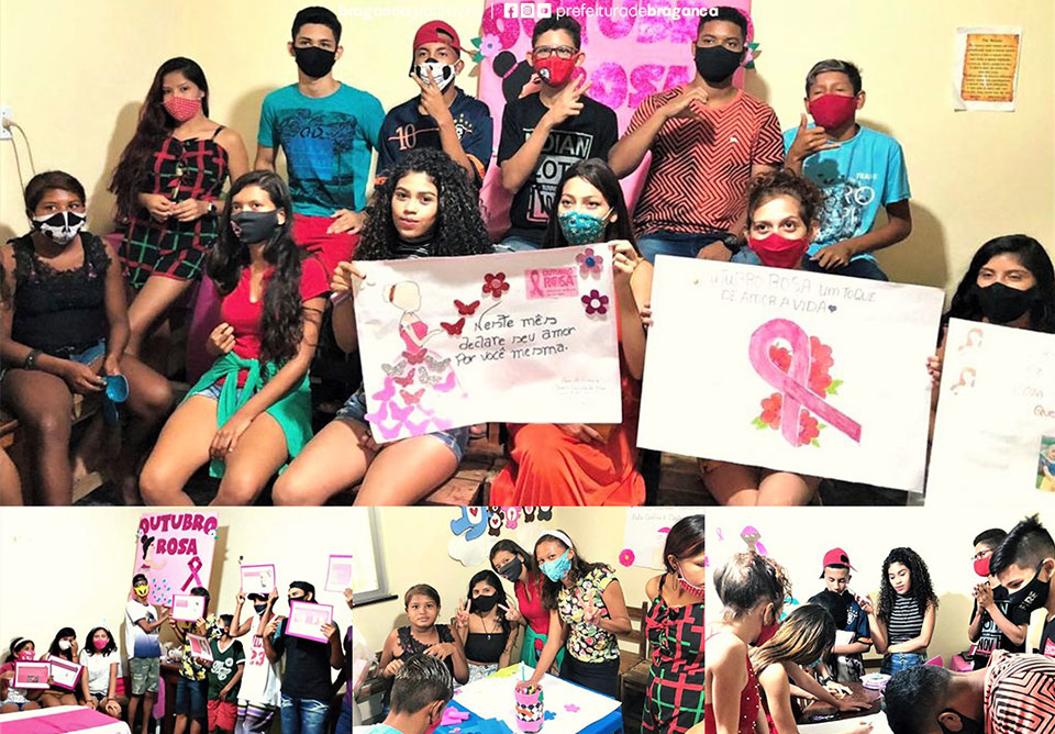 RODA DE CONVERSA E CONFECÇÃO CARTAZES EM ALUSÃO AO OUTUBRO ROSA.