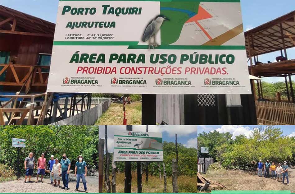 Identificação e demarcação de portos utilizados por pescadores artesanais de Ajuruteua.