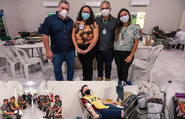 CAMPANHA DE DOAÇÃO DE SANGUE, NA UNIDADE BÁSICA DE SAÚDE DO TAÍRA.