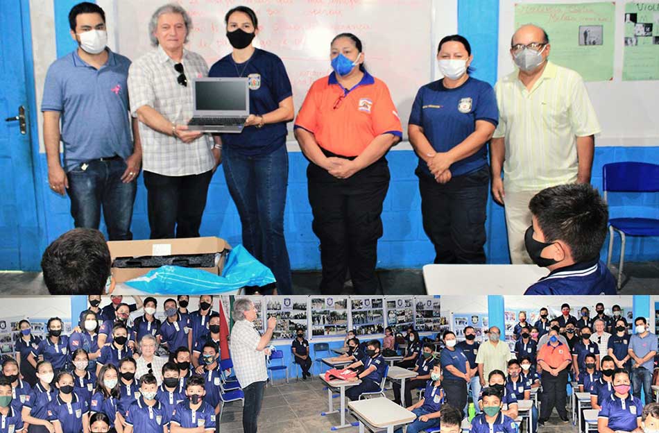 PROJETO SOCIOEDUCATIVO GUARDA JOVEM RECEBE A DOAÇÃO DE UM NOTEBOOK.