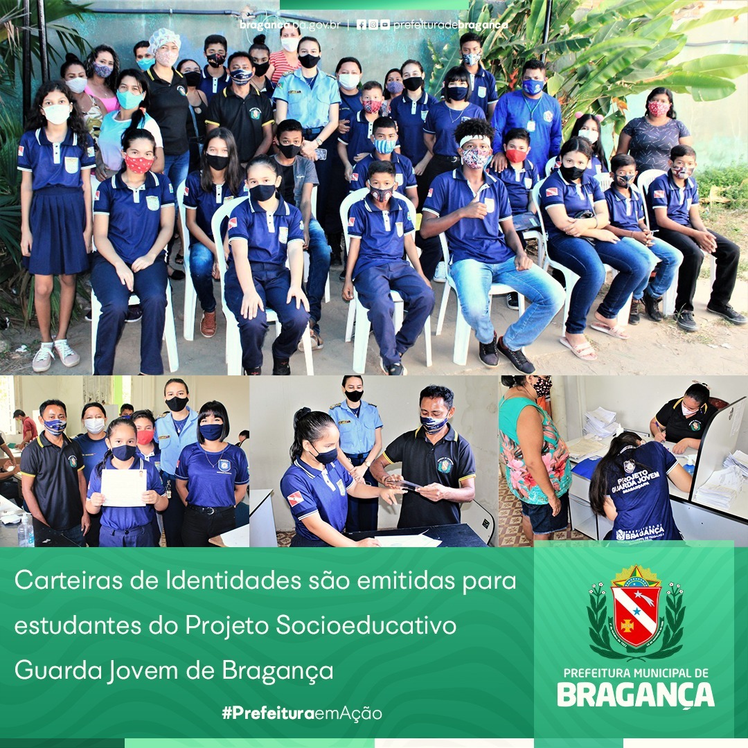 EMISSÃO DA 1ª VIA DA CARTEIRA DE IDENTIDADE AOS ALUNOS DO PROJETO  GUARDA JOVEM.