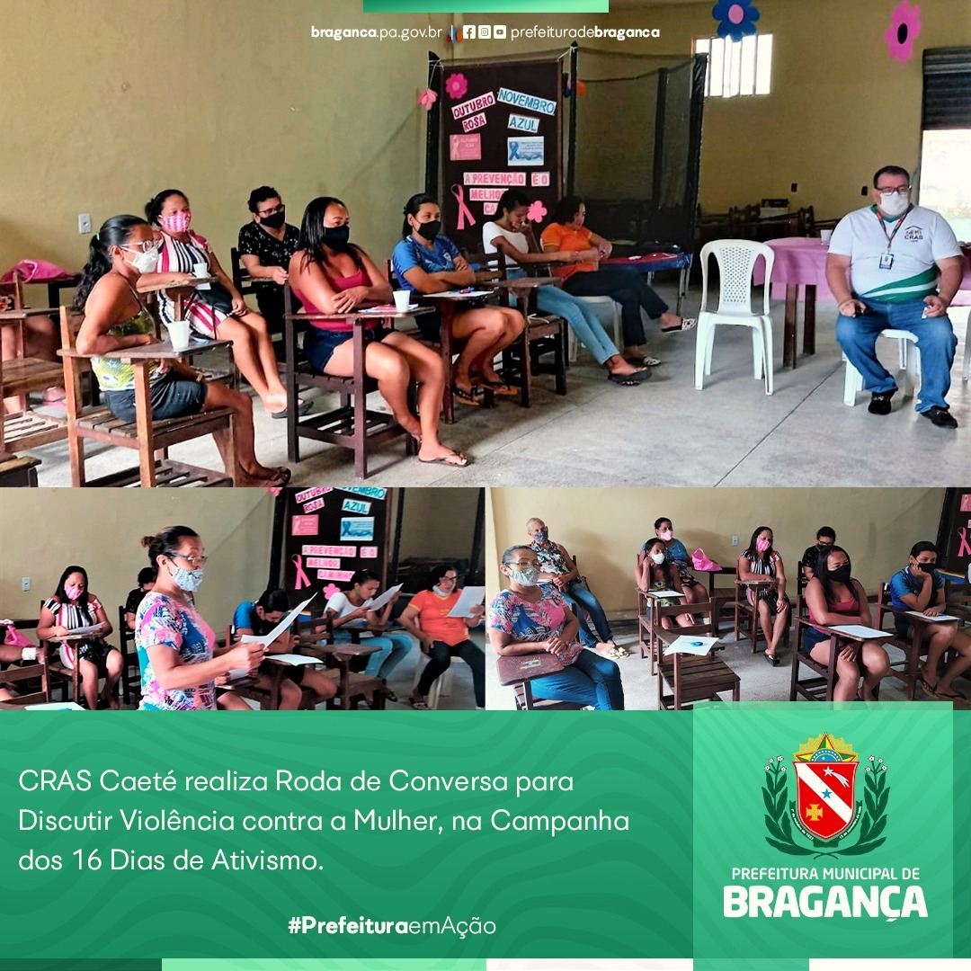 RODA DE CONVERSA PARA DISCUTIR VIOLÊNCIA CONTRA A MULHER.