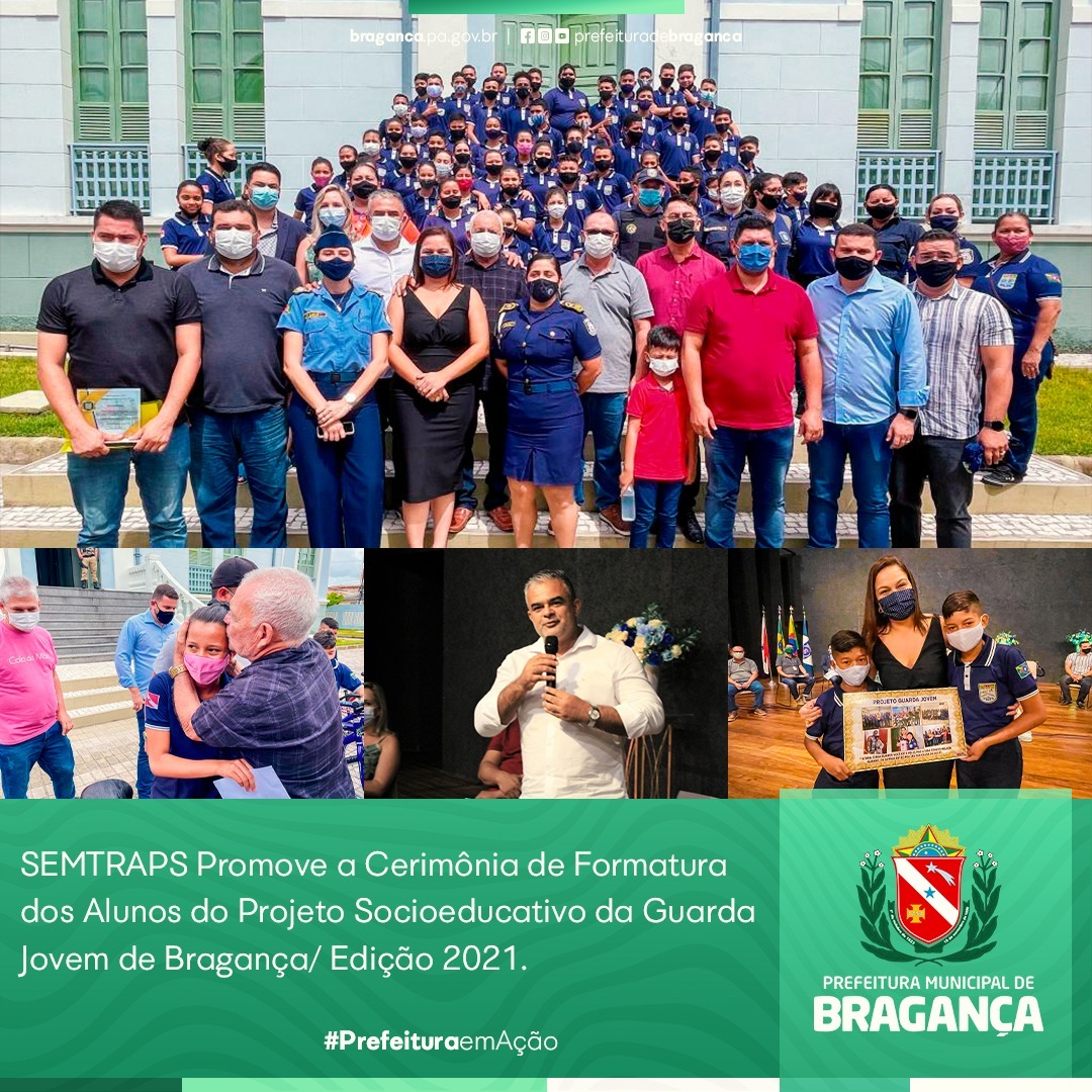 CERIMÔNIA DE FORMATURA DOS ALUNOS DO PROJETO SOCIOEDUCATIVO DA GUARDA JOVEM.