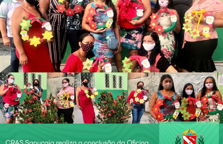Conclusão da Oficina de Guirlanda Natalina com o Grupo de Mulheres (PAIF).