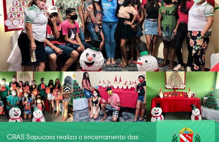 CRAS Sapucaia realiza o Encerramento das atividades de 2021, com o Grupo de Adolescentes do SCFV.