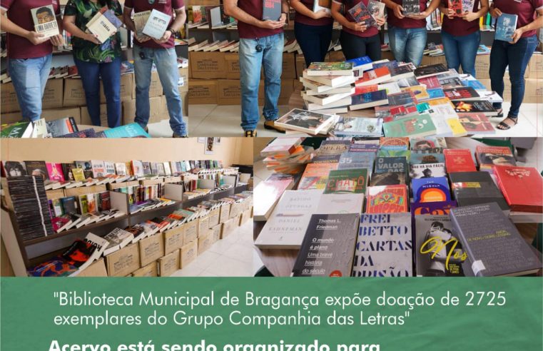 BIBLIOTECA MUNICIPAL RECEBE ACERVO DE MAIS DE 3000 LIVROS.