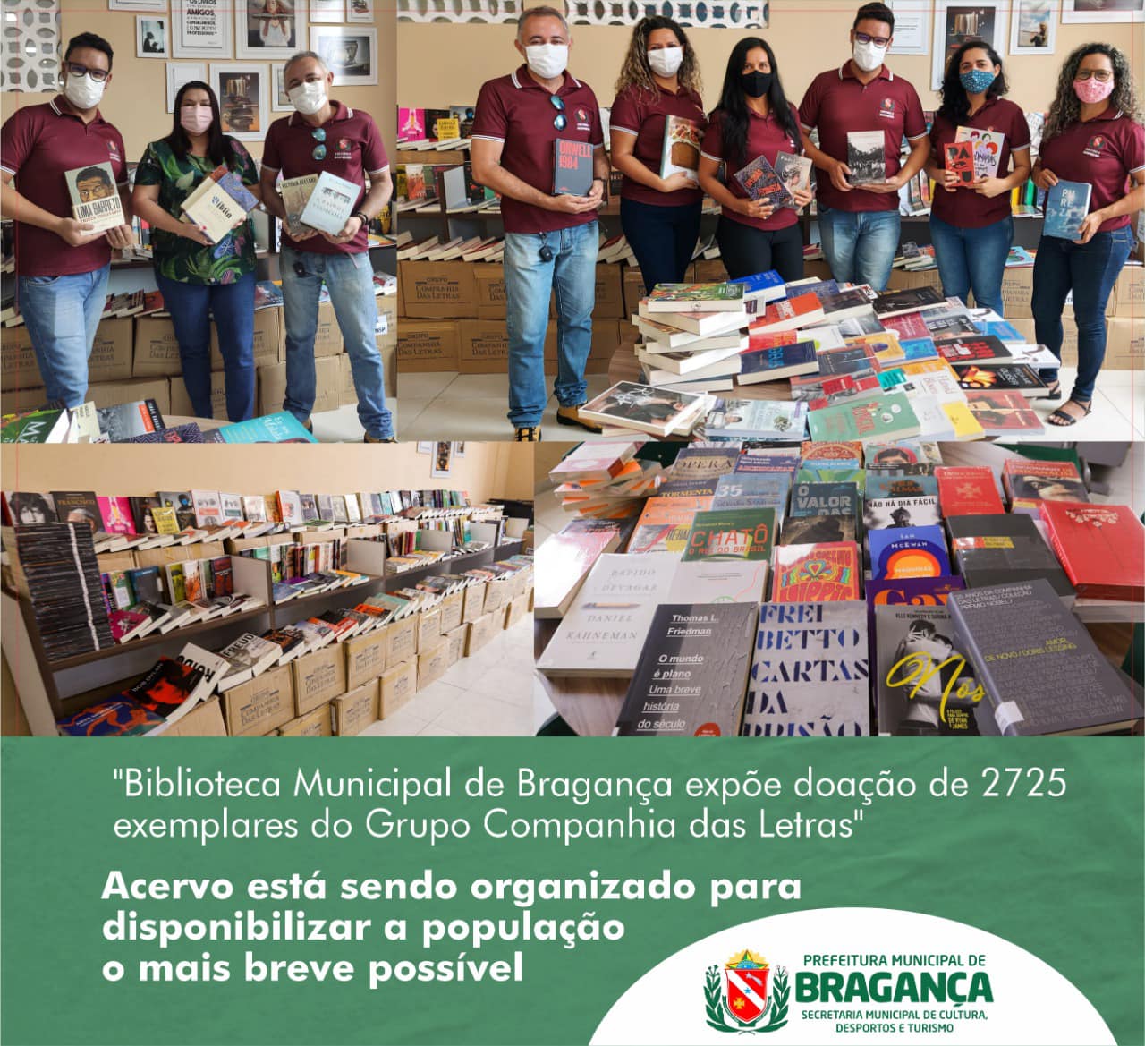 BIBLIOTECA MUNICIPAL RECEBE ACERVO DE MAIS DE 3000 LIVROS.