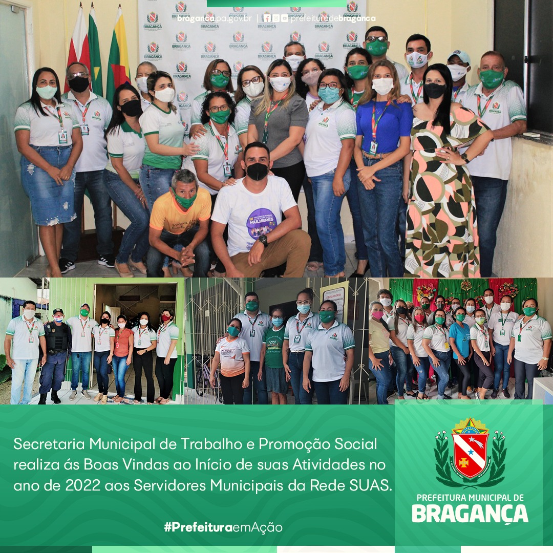 Boas Vindas ao Início de suas Atividades no ano de 2022 aos Servidores da Rede SUAS.