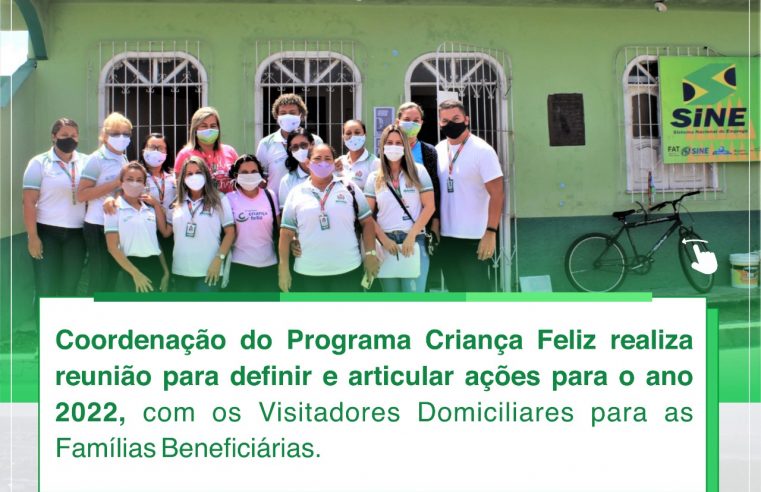 REUNIÃO DA COORDENAÇÃO DO PROGRAMA CRIANÇA FELIZ.
