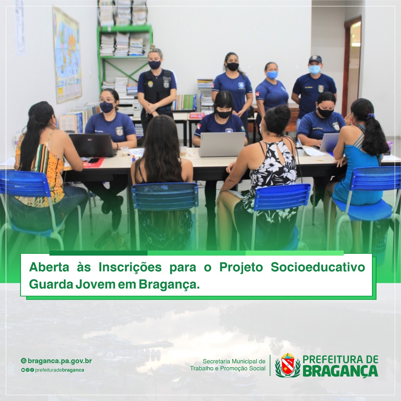 INSCRIÇÕES PARA O PROJETO SOCIOEDUCATIVO GUARDA JOVEM.