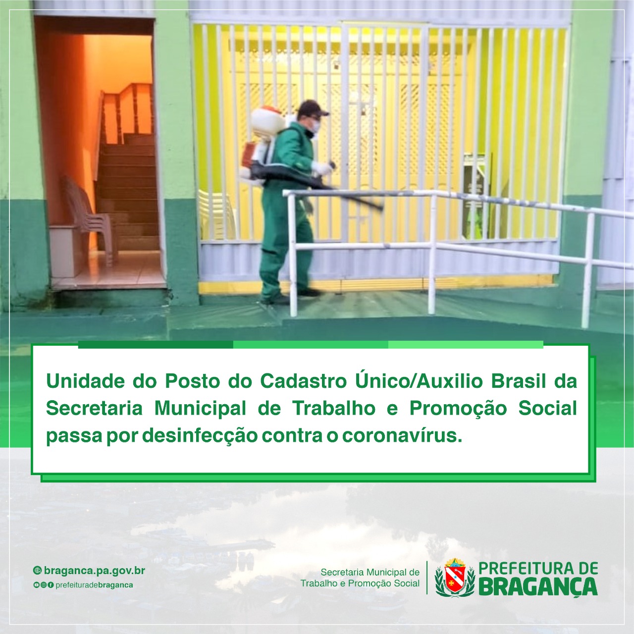 DESINFECÇÃO CONTRA O CORONAVÍRUS.