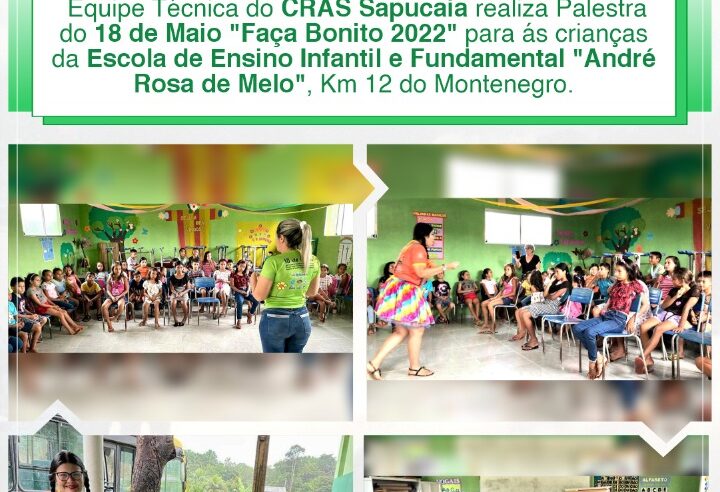 PALESTRA DO 18 DE MAIO NO KM 12 DO MONTENEGRO. 