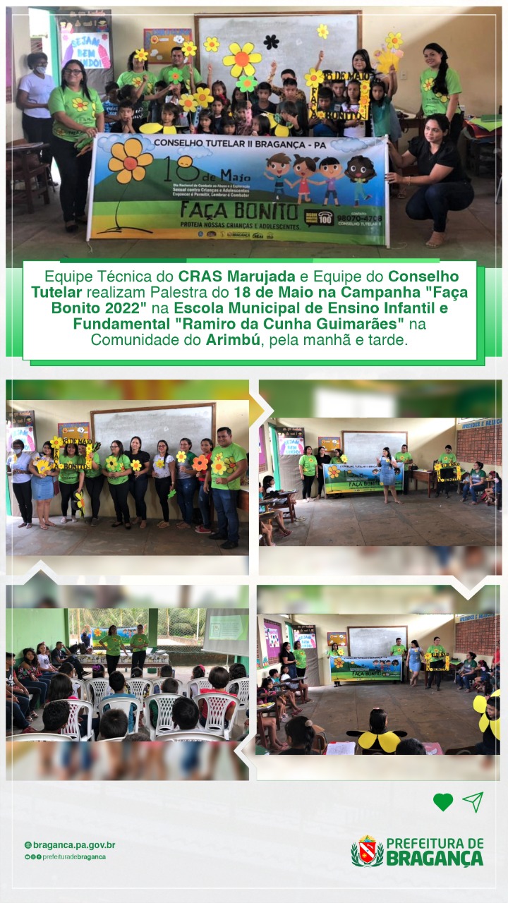 PALESTRA DO 18 DE MAIO COMUNIDADE DO ARIMBÚ.