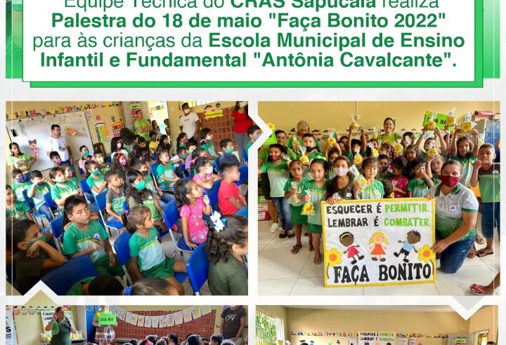 PALESTRA NA ESCOLA ANTÔNIO CAVALCANTE.