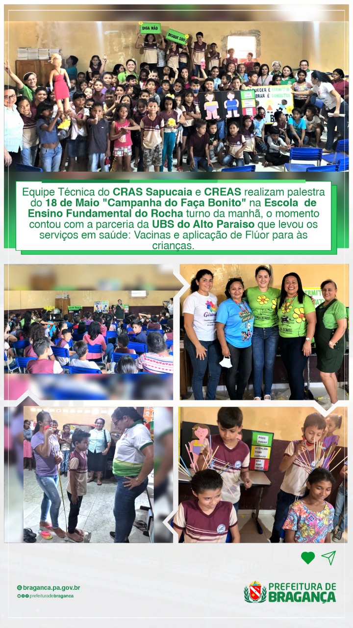 PALESTRA DO 18 DE MAIO COM A PARCERIA DA UBS DO ALTO PARAÍSO.