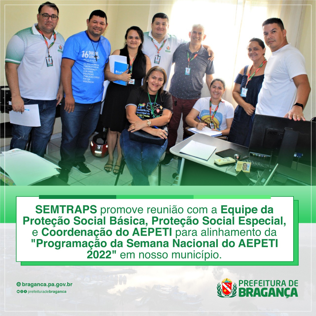 REUNIÃO PARA ALINHAMENTO DA PROGRAMAÇÃO DA SEMANA NACIONAL DO AEPETI 2022.