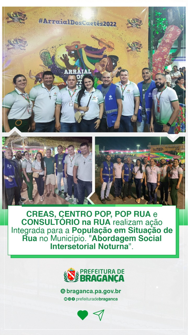 AÇÃO INTEGRADA PARA A POPULAÇÃO EM SITUAÇÃO DE RUA NO MUNICÍPIO.