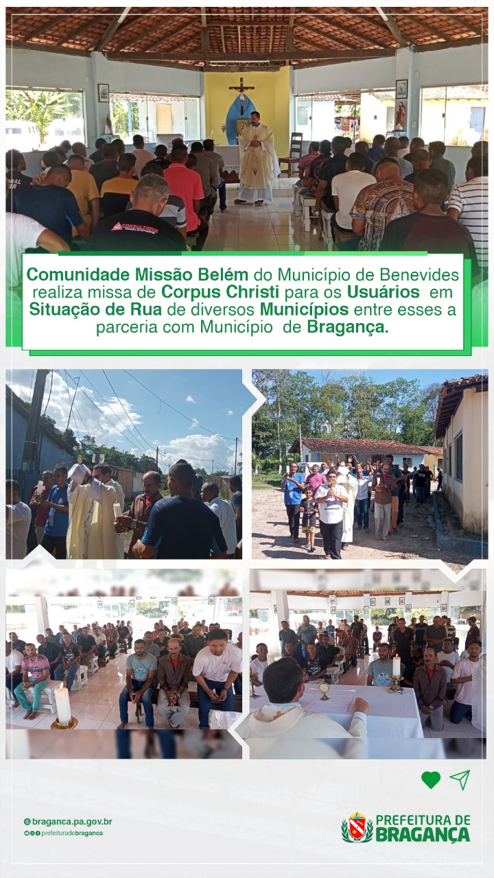 MISSA DE CORPUS CHRISTI PARA USUÁRIOS EM SITUAÇÃO DE RUA.